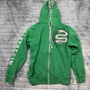 Universal Studios Harry Potter Slytherin Zip Up Hoodie Green Mens Small Crest